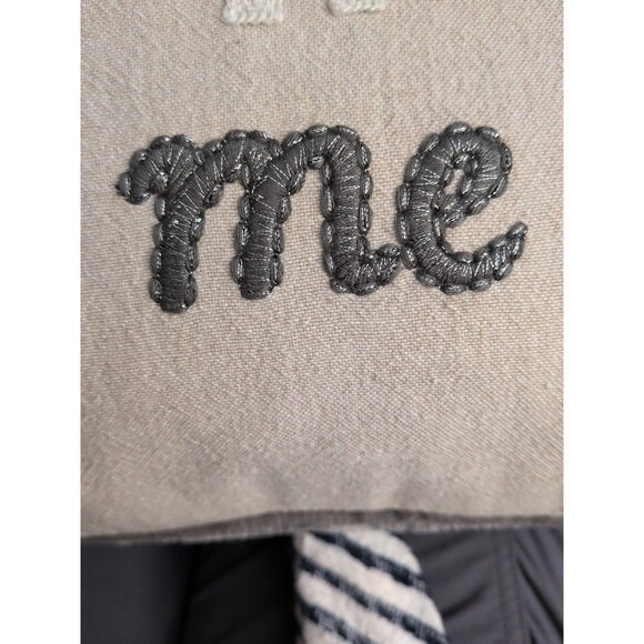 Pottery Barn Ewe & Me Embroidered Pillow Cover 15 x 20 Feather/Down Pillow - Picture 11 of 13